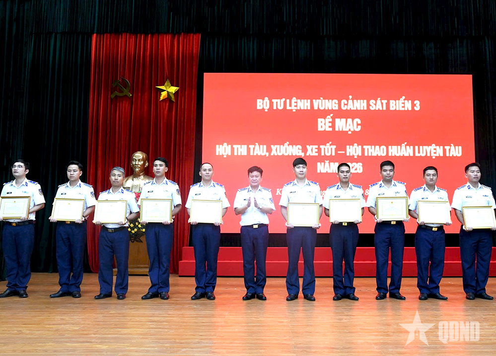Bộ tư lệnh Vùng Cảnh sát biển 3 bế mạc Hội thi tàu, xuồng, xe tốt và Hội thao huấn luyện tàu
